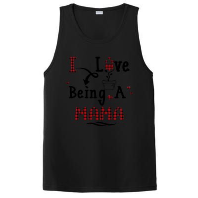 Wo I Love Being A Mama Cute Hearts Mama Funny Gift Funny Gift PosiCharge Competitor Tank