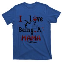 Wo I Love Being A Mama Cute Hearts Mama Funny Gift Funny Gift T-Shirt