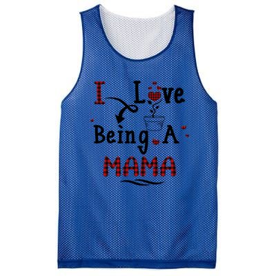 Wo I Love Being A Mama Cute Hearts Mama Funny Gift Funny Gift Mesh Reversible Basketball Jersey Tank