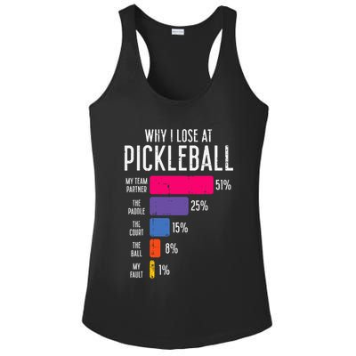 Why I Lose At Pickleball Funny Pickle Ball Women Men Kids Ladies PosiCharge Competitor Racerback Tank