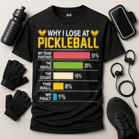 Why I Lose At Pickleball Funny Losing Game Sports Graphic Gift Cooling Performance Crew T-Shirt