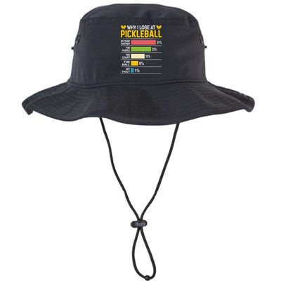 Why I Lose At Pickleball Funny Losing Game Sports Graphic Gift Bucket Hat