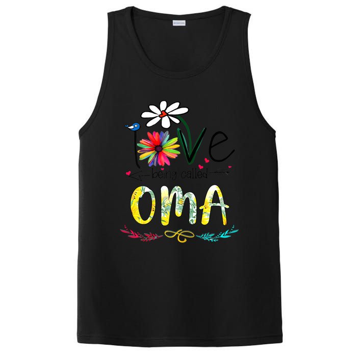 Wo I Love Being Called Oma Sunflower Mothers Day Gift PosiCharge Competitor Tank