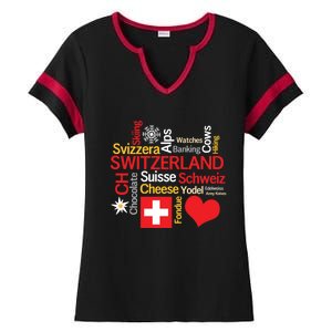 Why I Love Switzerland Cute Gift Ladies Halftime Notch Neck Tee