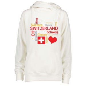 Why I Love Switzerland Cute Gift Womens Funnel Neck Pullover Hood