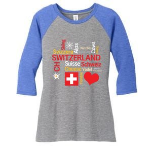 Why I Love Switzerland Cute Gift Women's Tri-Blend 3/4-Sleeve Raglan Shirt