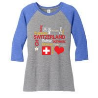 Why I Love Switzerland Cute Gift Women's Tri-Blend 3/4-Sleeve Raglan Shirt