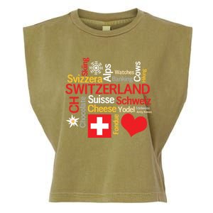 Why I Love Switzerland Cute Gift Garment-Dyed Women's Muscle Tee