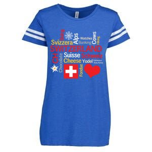 Why I Love Switzerland Cute Gift Enza Ladies Jersey Football T-Shirt