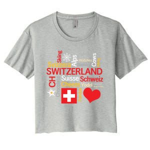 Why I Love Switzerland Cute Gift Women's Crop Top Tee