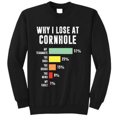 Why I Lose At Cornhole Funny Cornhole Player Sweatshirt