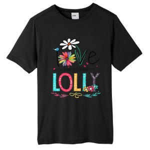 Womens I Love Being Called Lolly Sunflower Mother's Day Tall Fusion ChromaSoft Performance T-Shirt