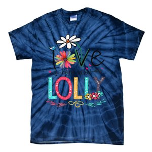 Womens I Love Being Called Lolly Sunflower Mother's Day Tie-Dye T-Shirt