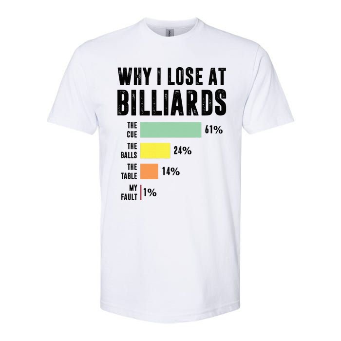 Why I Lose At Billiards Billiards Player Softstyle CVC T-Shirt