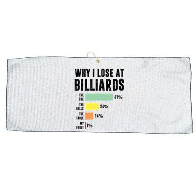 Why I Lose At Billiards Billiards Player Large Microfiber Waffle Golf Towel