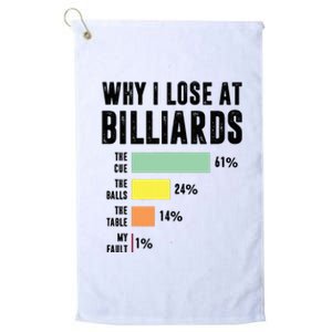 Why I Lose At Billiards Billiards Player Platinum Collection Golf Towel