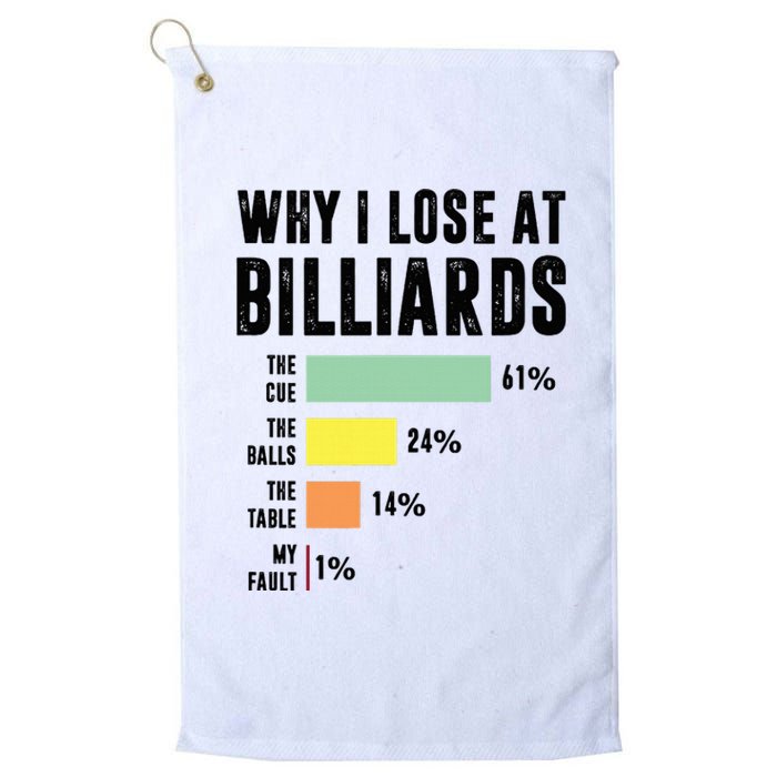 Why I Lose At Billiards Billiards Player Platinum Collection Golf Towel