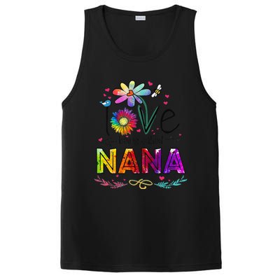 Womens I Love Being Called Nana Daisy Flower Cute Mother's Day PosiCharge Competitor Tank