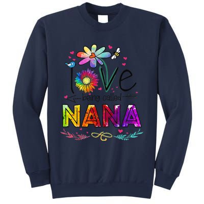 Womens I Love Being Called Nana Daisy Flower Cute Mother's Day Sweatshirt