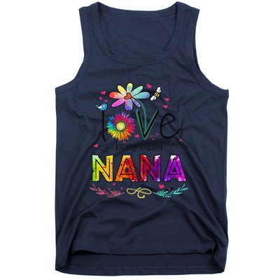 Womens I Love Being Called Nana Daisy Flower Cute Mother's Day Tank Top