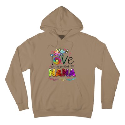 Womens I Love Being Called Nana Daisy Flower Cute Mother's Day Hoodie