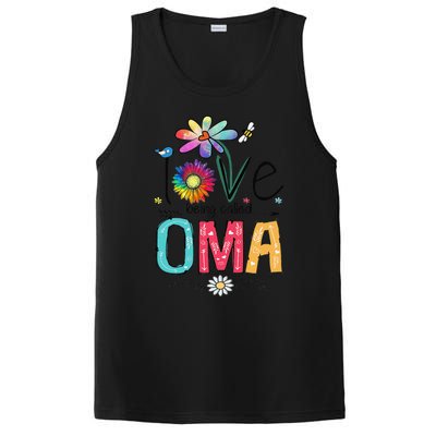 Womens I Love Being Called Oma Daisy Flower Cute Mother's Day PosiCharge Competitor Tank