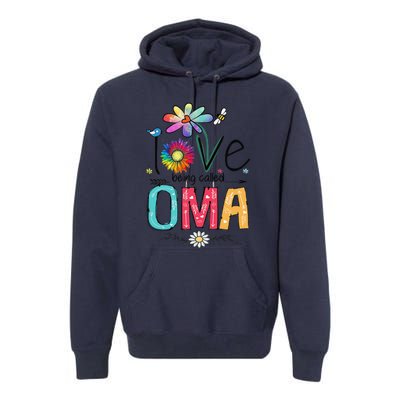 Womens I Love Being Called Oma Daisy Flower Cute Mother's Day Premium Hoodie