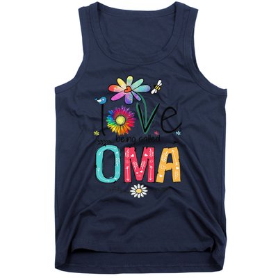 Womens I Love Being Called Oma Daisy Flower Cute Mother's Day Tank Top