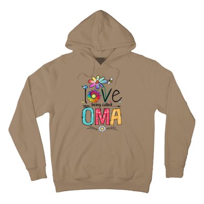 Womens I Love Being Called Oma Daisy Flower Cute Mother's Day Hoodie