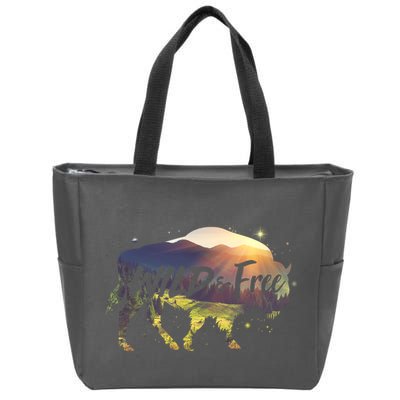 Wild And Free Zip Tote Bag
