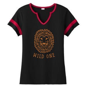 Wild One Lion Ladies Halftime Notch Neck Tee