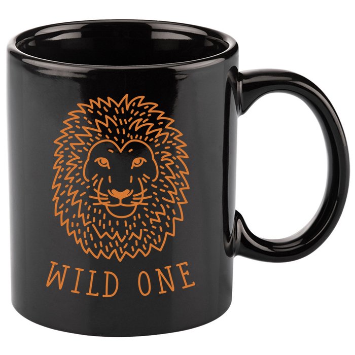 Wild One Lion 11oz C Handle Ceramic Mug