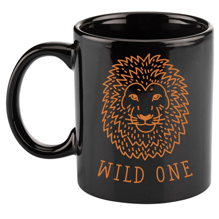 Wild One Lion 11oz C Handle Ceramic Mug