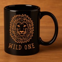 Wild One Lion 11oz C Handle Ceramic Mug