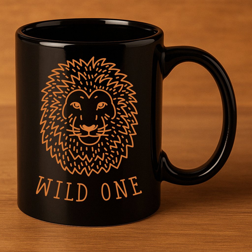 Wild One Lion 11oz C Handle Ceramic Mug
