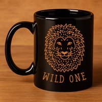 Wild One Lion 11oz C Handle Ceramic Mug