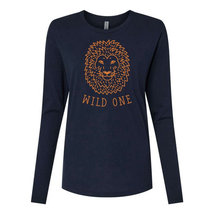 Wild One Lion Womens Cotton Relaxed Long Sleeve T-Shirt