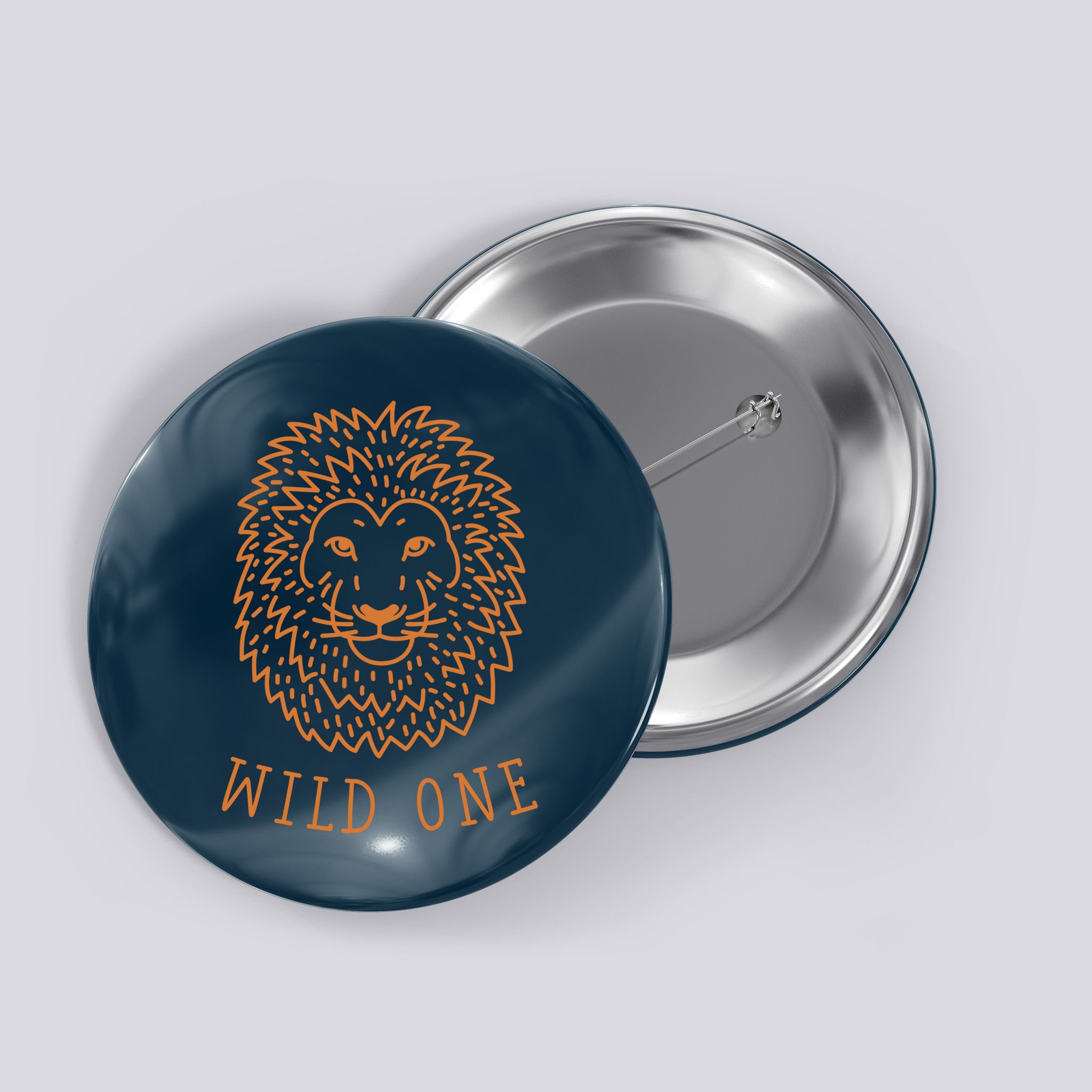 Wild One Lion Button
