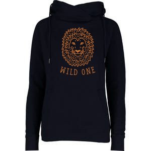 Wild One Lion Womens Funnel Neck Pullover Hood