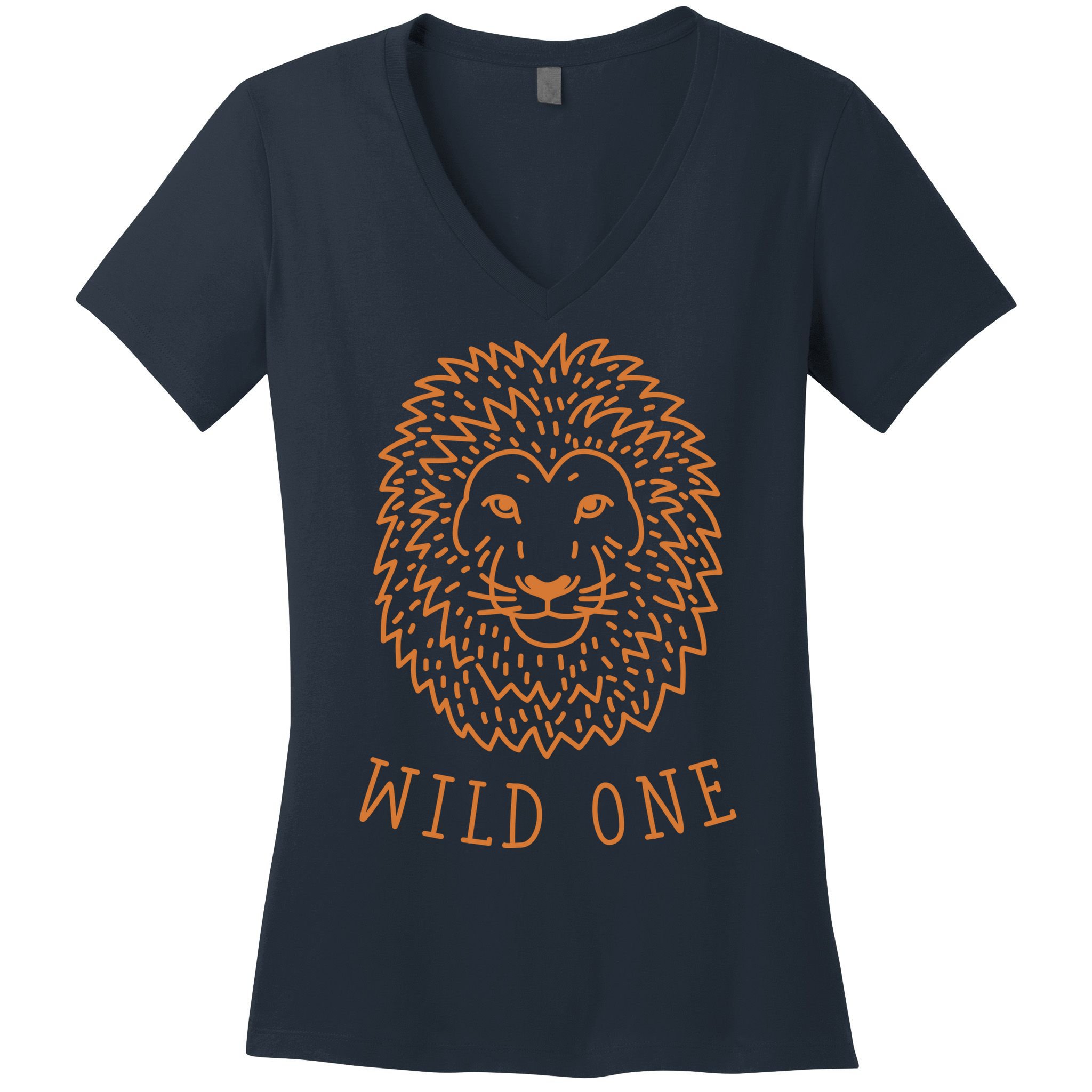 Wild One Lion Women's V-Neck T-Shirt