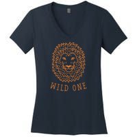 Wild One Lion Women's V-Neck T-Shirt