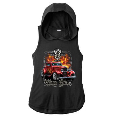 Wild Ride Ford Ladies PosiCharge Tri-Blend Wicking Draft Hoodie Tank