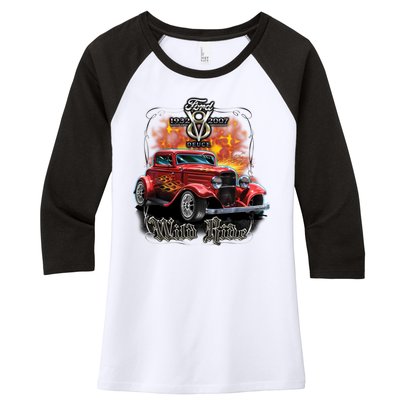 Wild Ride Ford Women's Tri-Blend 3/4-Sleeve Raglan Shirt