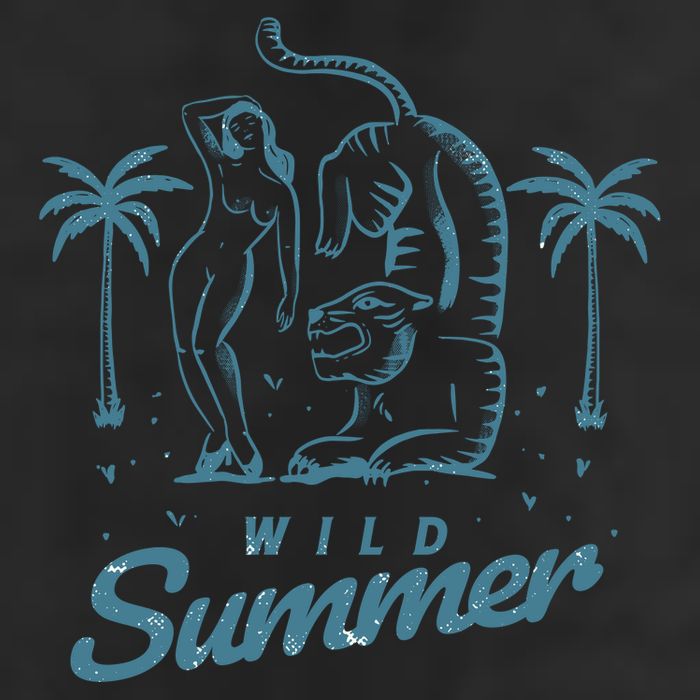 Wild Summer 7 Panel Mesh Trucker Snapback Hat
