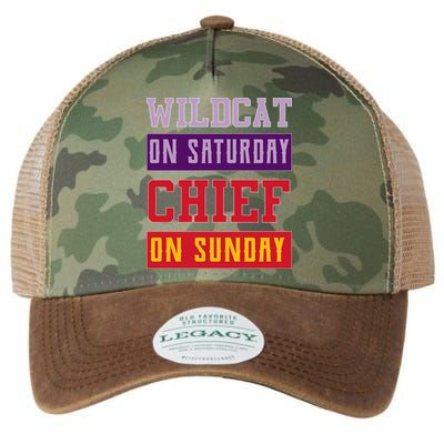 Wildcat On Saturday Chief On Sunday Legacy Tie Dye Trucker Hat