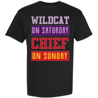 Wildcat On Saturday Chief On Sunday Garment-Dyed Heavyweight T-Shirt