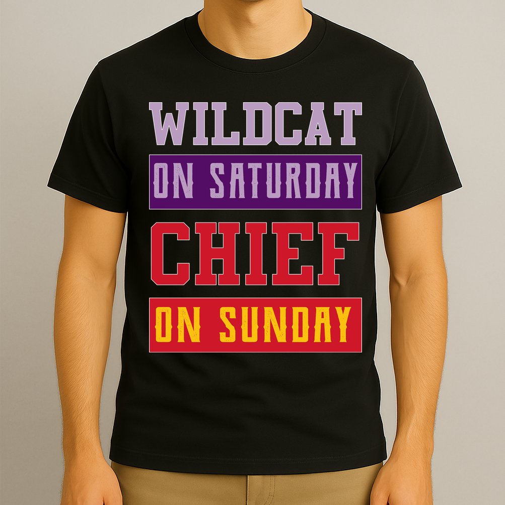 Wildcat On Saturday Chief On Sunday T-Shirt