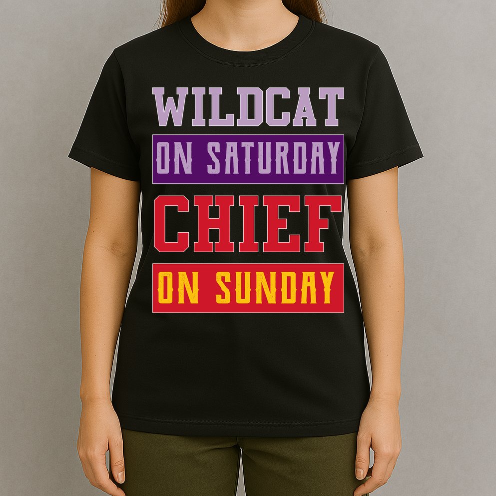 Wildcat On Saturday Chief On Sunday T-Shirt