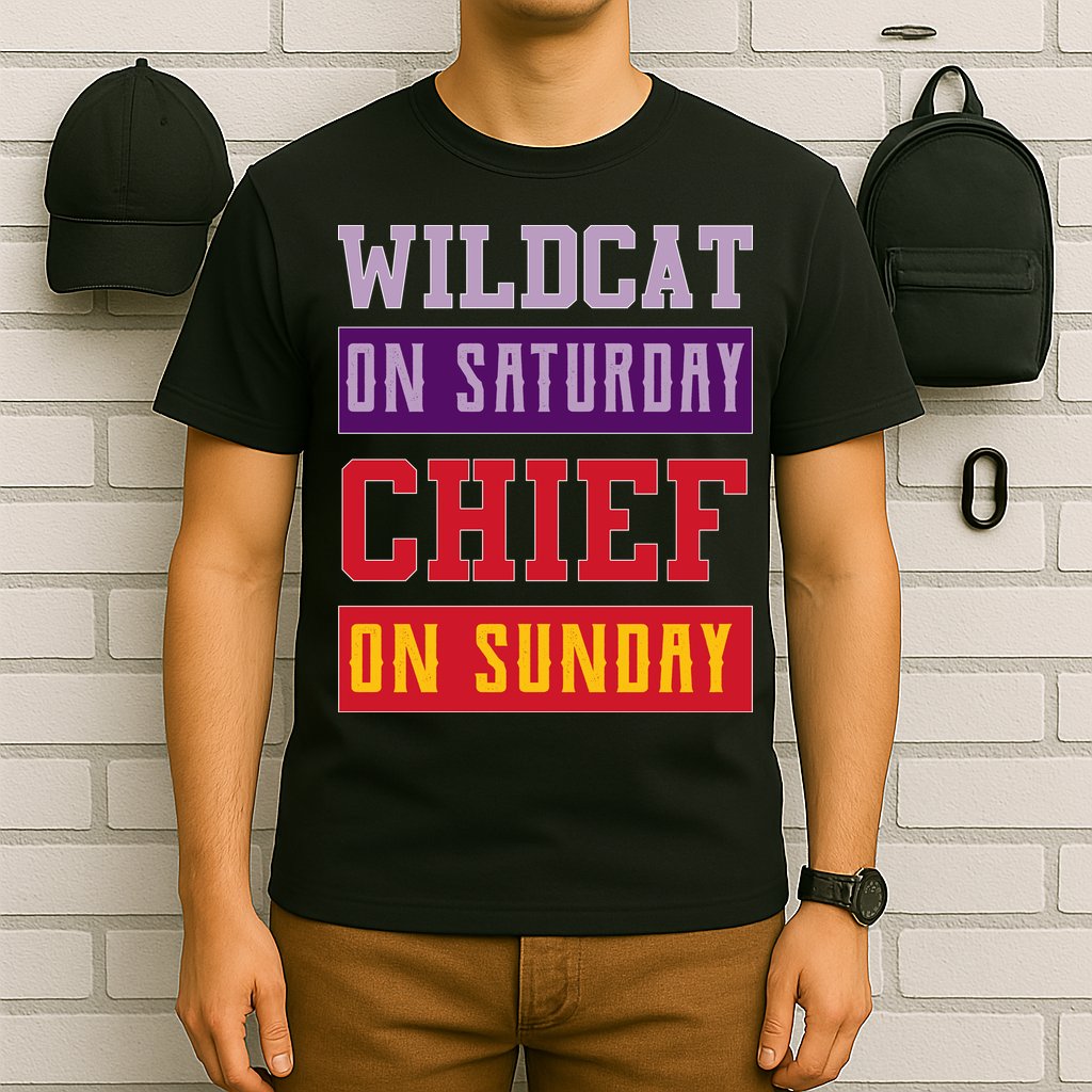 Wildcat On Saturday Chief On Sunday T-Shirt