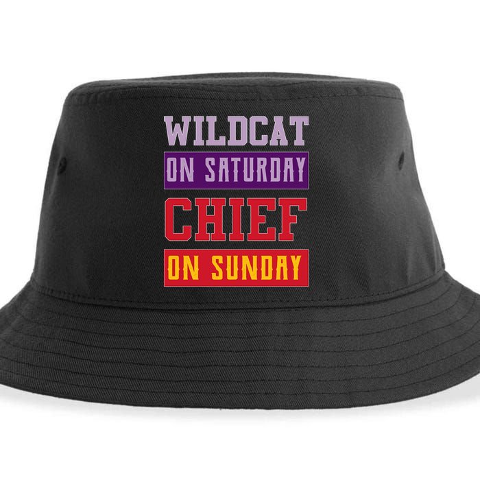 Wildcat On Saturday Chief On Sunday Sustainable Bucket Hat